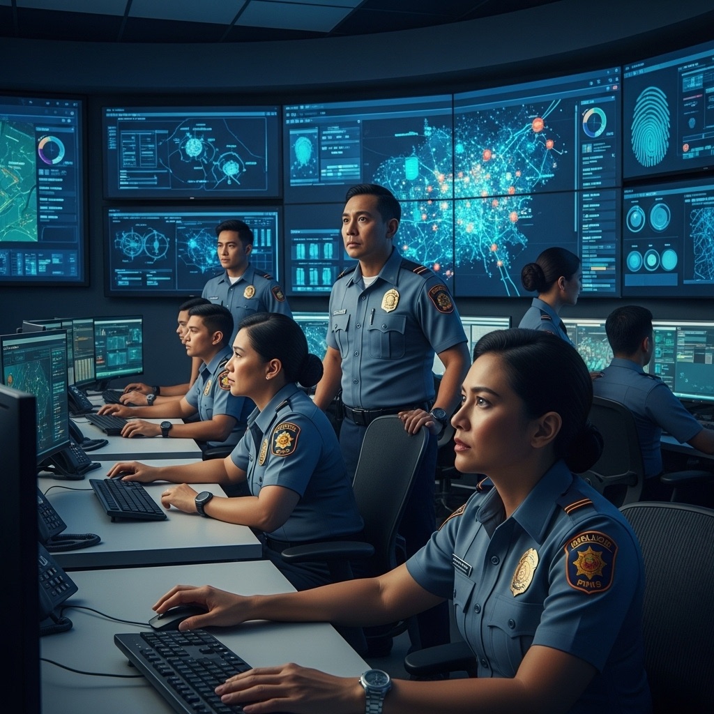 PNP AFIS Command Center - Officers using advanced fingerprint identification systems